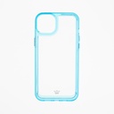 Estuche el rey marco de iphone 14 plus color transparente / turquesa