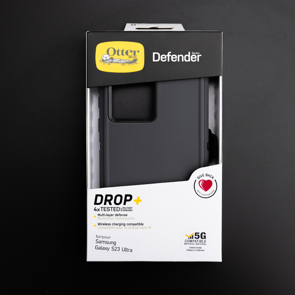 estuches proteccion otterbox defender samsung s23 ultra color gris / negro