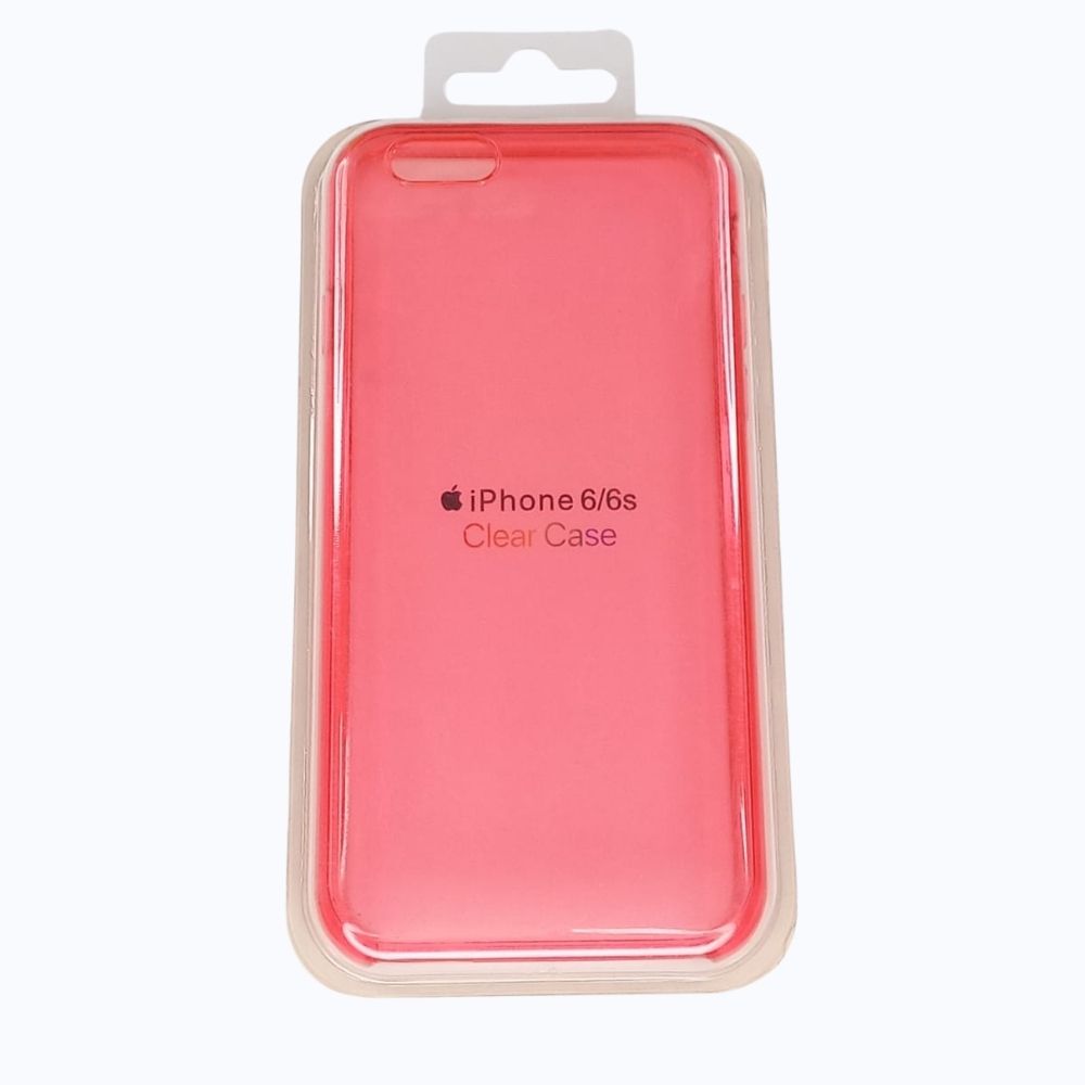 Estuche apple iphone 6 / 6s color transparente / fucsia
