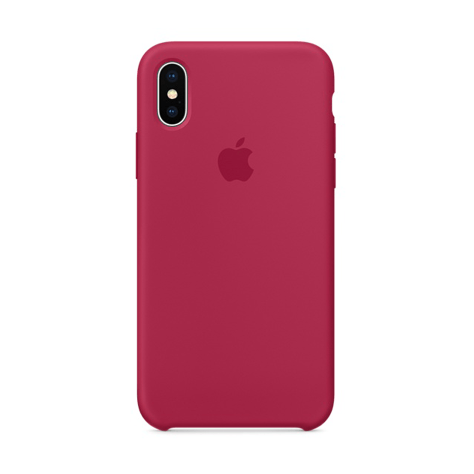 Estuche apple original iphone x color rojo suave