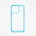 Estuche el rey marco de iphone 14 pro color transparente / turquesa