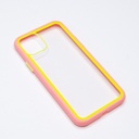 Estuche el rey iphone 11 pro con marco color transparente / rosado