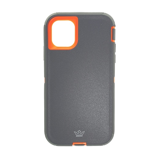 [07-024-011-0003-0100] estuches proteccion el rey defender apple iphone 11 pro max color gris / naranja